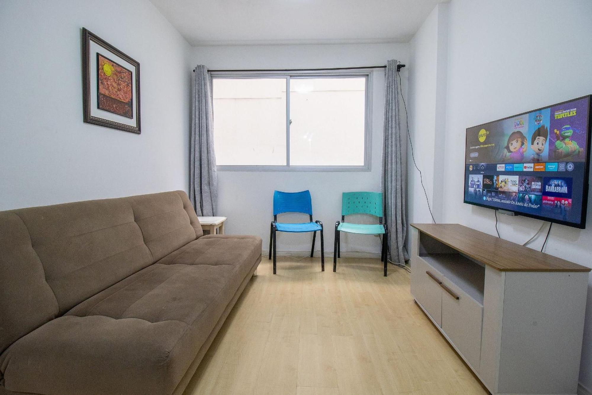 Acc43b - 1 Dorm Climatizado, Quadra Mar, Garagem Apartment *